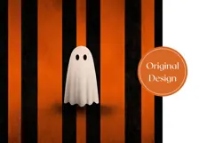 Cartoon Ghost Tumbler Sublimation, Spooky Ghost PNG Product Image 3