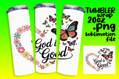 FRESH 20oz Tumbler PNG Design , Butterfly Product Image 1