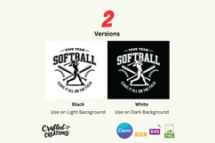 Softball SVG PNG EPS Canva, Editable Team Logo Design Product Image 3