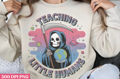 Teaching Little Humans PNG, Cute Grim Sublimation PNG Product Image 1