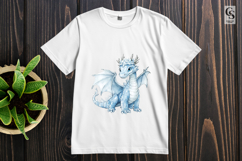 Cute Ice Crown Dragon Clipart Sublimation PNG Product Image 3