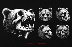 10 Bundle Dark Art Bear Skull Animal Beast Horror Scary Product Image 5