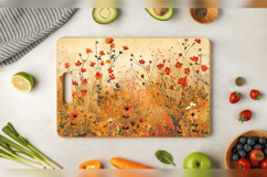 Autumn Meadow Flowers Cutting Boards sublimation Design Product Image 3