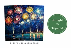 Fireworks Tumbler Wrap Design, Art Tumbler Sublimation Product Image 3