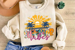 Summer Vibes PNG sublimation |Beach &amp; Summer PNG T-Shirt Product Image 4