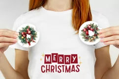 Watercolor Christmas Car Coaster, Christmas Wreath Coaster Product Image 3