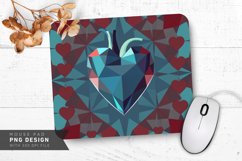 Modern Geometric Hearts Mouse Pad PNG Design Product Image 1
