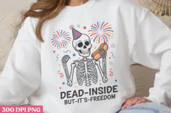 Dead inside but it's PNG, 4th Of July Sublimation PNG Product Image 2