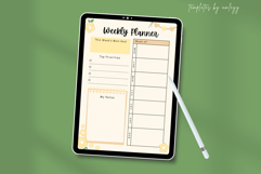 Pastel Weekly Planner Template Editable Canva Layout Product Image 3