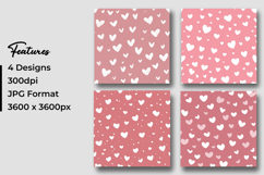 Cute Heart Pattern Digital Paper Product Image 3