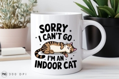Indoor Cat Brown Striped Sublimation PNG Product Image 2