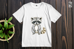 Cute Raccoon Watercolor Forest Animal Clipart PNG Product Image 3