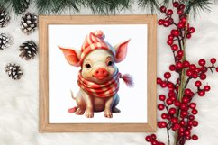 Christmas Farm Animals Sublimation Clipart Product Image 3