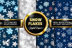 Snowflakes Digital Papers - 04 Variations Product Image 1