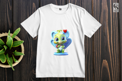 Cute Cartoon Frog Holding Heart PNG Product Image 2