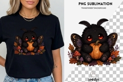 Cute Mothman Clipart Bundle | Spooky Kawaii Mothman Product Image 3