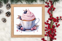 Pastel Christmas Coffee Cup Sublimation, Christmas Clipart Product Image 3