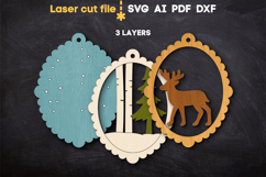 Christmas Tree Toy Deer SVG laser cut file for Glowforge Product Image 3