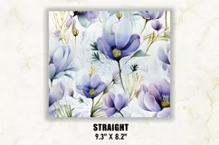 Crocuses Flower Tumbler Wrap | Flower Tumbler Sublimation Product Image 3
