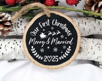 2025, Christmas Ornament SVG, Arabesque, Merry &amp; Married Product Image 3