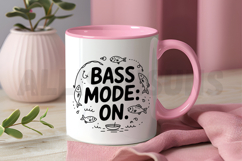 Bass Mode On Vector Illustration Featuring Fishing Elements Product Image 2