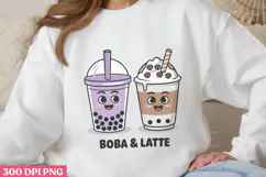 Boba & Latte PNG, Boba Sublimation PNG Product Image 3