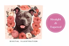 Pitt Bull Tumbler Wrap Design, Pitt Bull Sublimation PNG Product Image 3