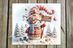 Xmas Snowman | cute Christmas Skinny tumbler sublimation PL Product Image 3
