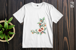 Watercolor Floral Corner Clipart Sublimation PNG Product Image 3