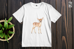 Cute Baby Deer Watercolor Clipart Sublimation PNG Product Image 2