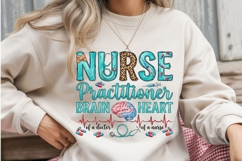 Nurse Practitioner PNG, NP Brain and Heart Sublimation Product Image 3