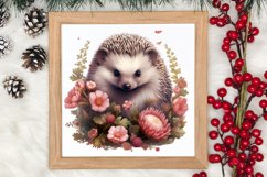 Cute Pink Christmas Animals Clipart Sublimation Product Image 3