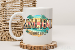 Malibu California PNG, Vintage Surf Summer Vibes Sublimation Product Image 3
