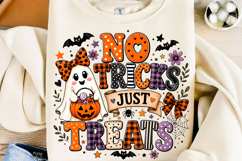 No Tricks Just Treats Cute Ghost PNG Product Image 1
