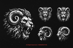 10 Bundle Dark Art Lion Horn King Jungle Wildcat Predator Product Image 5