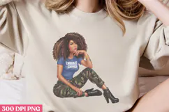 Empowering Black Girl Clipart PNG Product Image 3