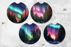 Northern Lights, Winter | 4 Car coaster &amp; key chain designs Product Image 3