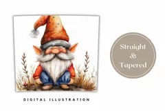 Fall Gnome Tumbler Wrap, Fall Mushrooms Tumbler Design Product Image 3