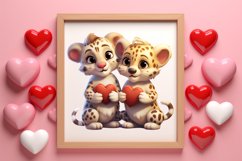 Couple Animal Valentines Day Clipart, Watercolor Couple Product Image 3