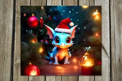 Christmas dragon | Xmas Skinny tumbler sublimation design PL Product Image 3