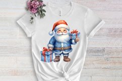 Blue Christmas Watercolor Clipart Sublimation Product Image 3