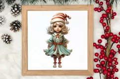 Christmas Little Girl Clipart Sublimation, Christmas PNG Product Image 3