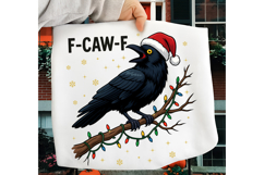 Funny Christmas PNG, Crow Raven, F-CAW- F PNG, Christmas PNG Product Image 2