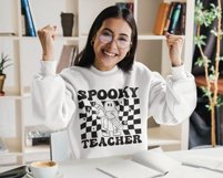 Spooky Teacher svg, Halloween shirt, Retro svg, Ghost svg Product Image 4