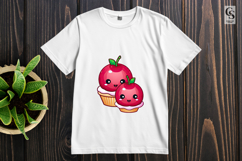 Cute Cherry Dessert Characters Clipart Sublimation PNG Product Image 3
