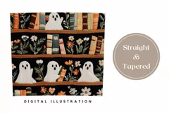 Embroidery Halloween Tumbler, Cute Ghost Tumbler Design Product Image 3
