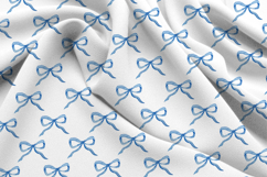 Blue Ribbon Bow Seamless Pattern, Digital Paper Product Image 3