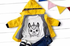 Cute baby llama face. SVG, PNG, EPS. Cut file. Product Image 3