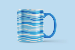 Curved Blue Waves Digital Paper Product Image 3