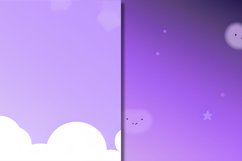 Cartoon purple ombre backgrounds / Purple digital paper pack Product Image 3